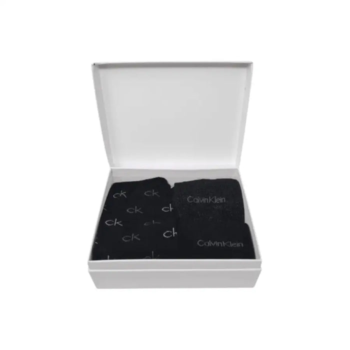 Calvin Klein socks in a white box for the Calvin Klein Set of Three Black Socks