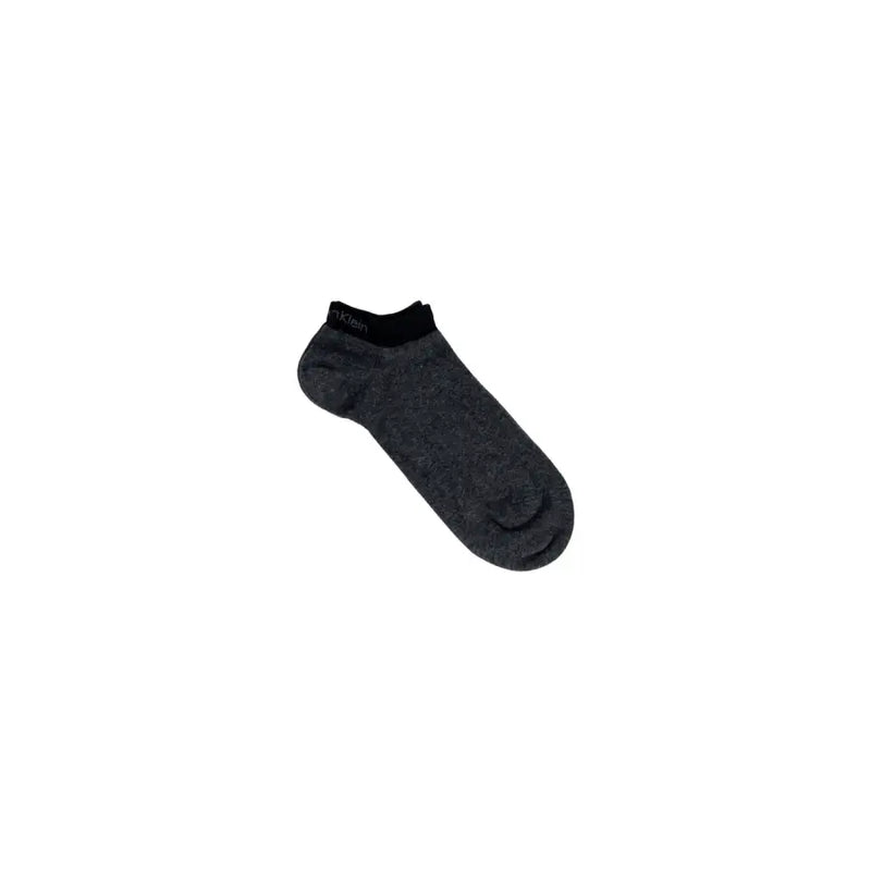 Dark gray ankle sock with black cuff from Calvin Klein Spring Summer Mens Grey Printed Underwear