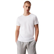 Coton blanc à col rond t-shirt Collection de sous-vêtements pour hommes Calvin Klein, conçue pour le confort et le style