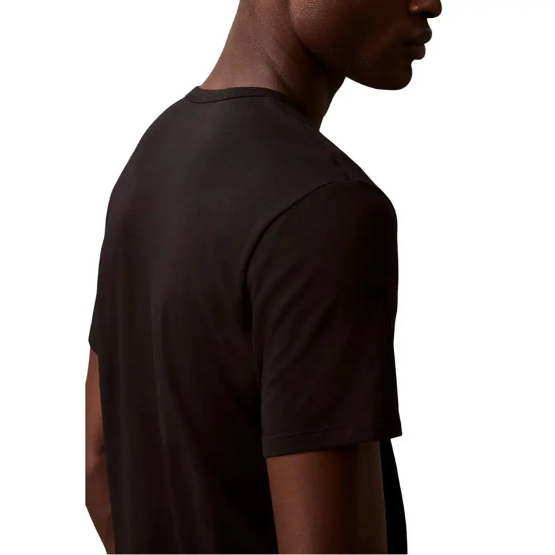 Calvin Klein Sous-vêtements homme manches courtes noir col rond t-shirt Fabriqué dans un matériau confortable pour un usage quotidien