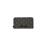 Noir Calvin Klein Portefeuille pour femme en polyester avec un motif monogramme répété sur tissu texturé