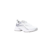 Calvin Klein women leather sneakers white geometric white and silver chunky sneaker with modern retro-inspired design
