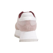 Calvin klein women’s lilac leather sneakers in blush pink and white with suede panels burgundy padded collar and chunky sole