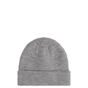Champion gray beanie men’s knit hat in soft heather gray acrylic with a folded cuff for comfortable wear