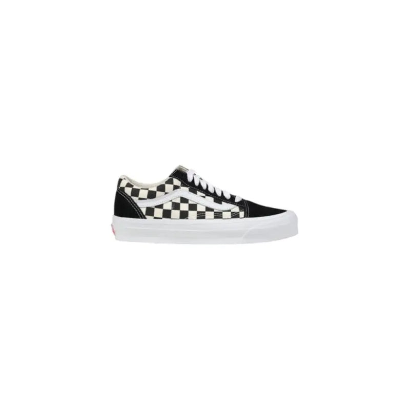 Vans Checkerboard Sneakers in Black and White displayed showing classic design and pattern