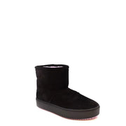 Bottines Chiara Ferragni pour femme en daim noir avec semelle plateforme épaisse et semelle extérieure en caoutchouc rose pour un style élégant
