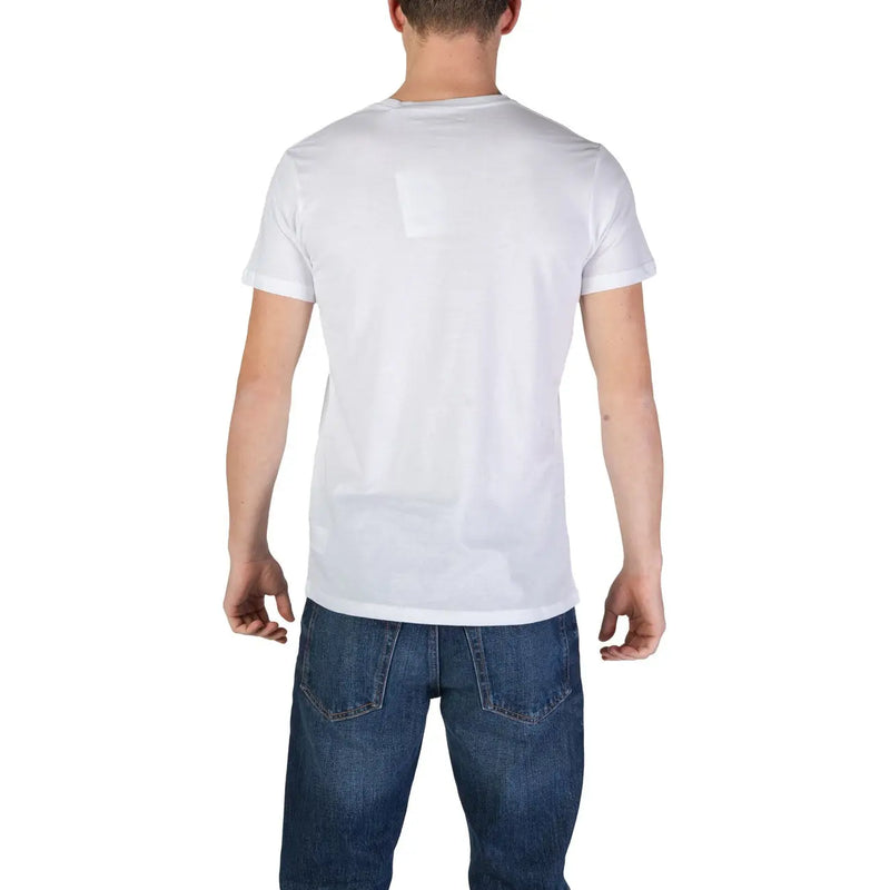 Ciao sportswear men t shirt white cotton round neck crew neck short sleeve casual wear front view