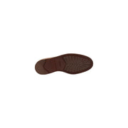Semelle en caoutchouc marron avec semelle crantée et logo Clarks en relief près du talon des chaussures Clarks pour homme en daim camel à lacets