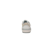 Clarks men white leather sneakers with beige accents and sleek velcro strap closure on rubber sole model 26181325