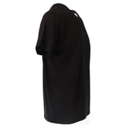 Black short-sleeved CNC Costume National men’s t-shirt with classic crew neck and smooth solid fabric