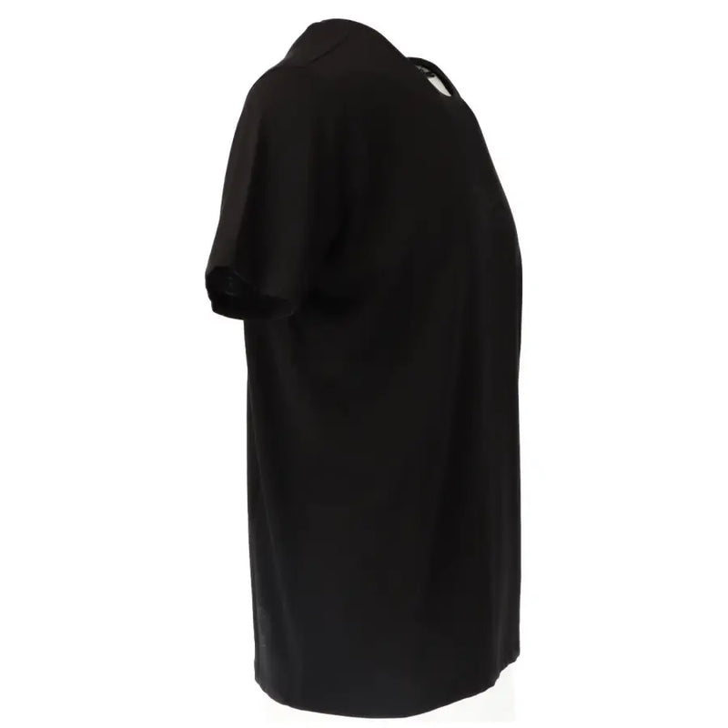 Black short-sleeved CNC Costume National men’s t-shirt with classic crew neck and smooth solid fabric