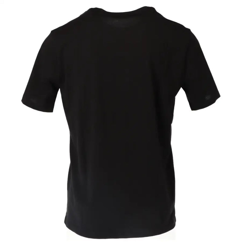 Cnc costume national men’s black short-sleeved crew neck t-shirt made of soft printed cotton fabric