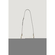 Coccinelle white leather crossbody bag with black shoulder strap and gold-tone hardware for everyday use