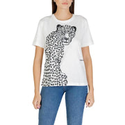Colcci femme imprimé noir manches courtes col rond t-shirt avec un motif léopard