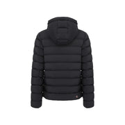 Doudoune Colmar Originals pour homme, noire, matelassée, avec capuche intégrée, vue de face
