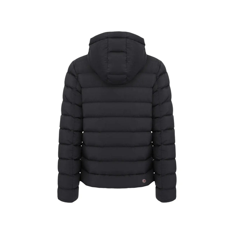 Doudoune Colmar Originals pour homme, noire, matelassée, avec capuche intégrée, vue de face