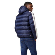 Doudoune Colmar Originals pour homme, bleu marine avec empiècements latéraux blancs et rouges, vue de face