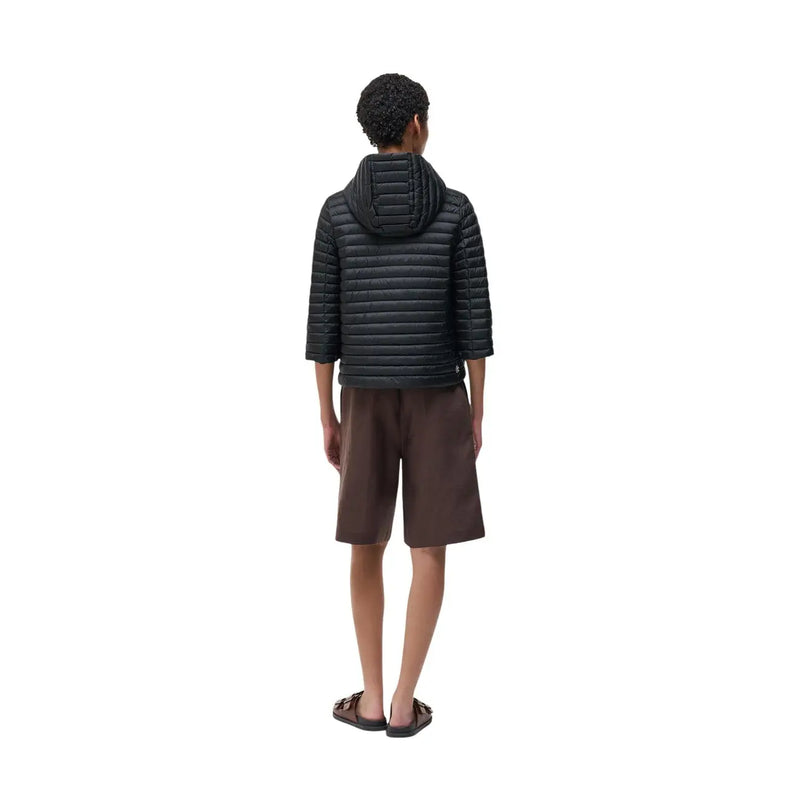 Veste à capuche noire en nylon pour femme Colmar Originals, ornée d'un matelassage noir et d'un style moderne et élégant.