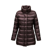 Veste matelassée marron en polyester pour femme Colmar Originals, col montant et logo discret sur la manche, au design élégant.