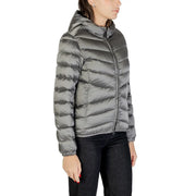 Veste à capuche grise en polyester pour femme Colmar Originals, avec un élégant design matelassé gris métallisé.