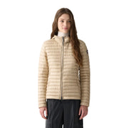 Doudoune matelassée beige en nylon avec col montant et fermeture éclair sur le devant, de la marque Colmar Originals.