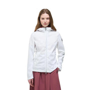 Colmar originals women white hooded polyester blazer with full-length zipper and subtle branding on left sleeve