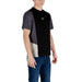 Color-blocked crew neck T-shirt for men, stylish casual apparel option
