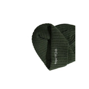 Columbia Bonnet en maille côtelée vert foncé pour homme, avec logo discret sur le revers, vue de face