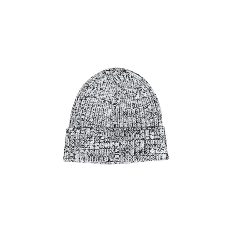 Columbia Bonnet pour homme en maille chinée grise et blanche avec bord-côtes, vue de face