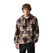 Columbia Sweat à capuche en polaire marron pour homme, orné d'un motif géométrique vibrant dans des tons naturels et confectionné en polyester.