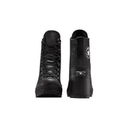 Converse Women Black Leather High-Top Ankle Boots with Chunky Sole