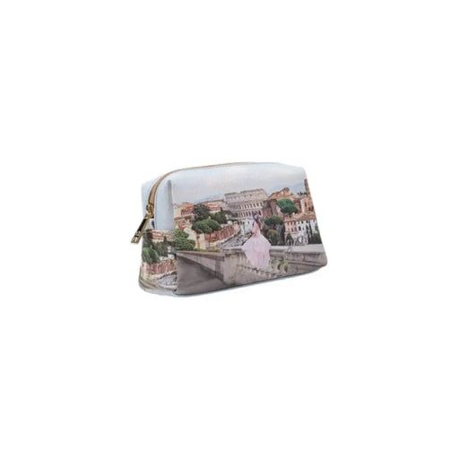 Cosmetic bag featuring a design with the Colosseum print for stylish storage