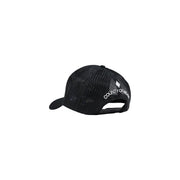 Casquette trucker en maille noire avec inscription et logo du comté de Meath brodés en blanc à l'arrière, en mélange de coton.