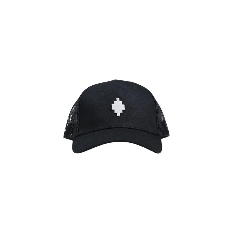 Casquette de baseball pour homme County of Milan en coton mélangé noir avec logo diamant blanc pixélisé sur le panneau avant