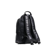 Sac à dos pour homme County of Milan en similicuir imprimé noir avec bretelles réglables et top poignée vue de l'arrière