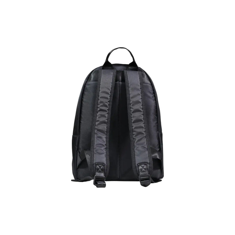 Sac à dos pour homme County of Milan en nylon imprimé noir avec bretelles rembourrées et top poignée de transport en nylon