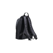 Sac à dos homme County of Milan en nylon noir avec bretelles rembourrées et top poignée de transport, 38 x 42 x 15 cm