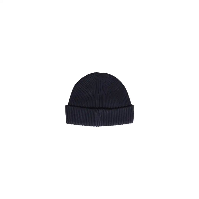 Dark blue knit beanie product image showcasing a stylish winter accessory