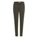 Dark green slim-fit sweatpants with drawstring waist - Ichi Women Trousers