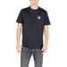Navy Blue Short Sleeved T Shirt displaying a dark short-sleeved T shirt