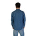 Tommy Hilfiger Men’s Blue Long Button Shirt paired with denim jeans