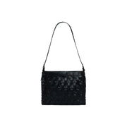 Sac bandoulière Desigual en cuir tressé noir avec poche zippée et bandoulière fine