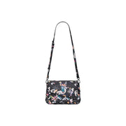 Sac bandoulière Desigual en coton noir à imprimé floral avec poche intérieure