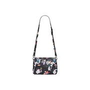 Sac bandoulière Desigual noir à imprimé floral style manga et bandoulière ajustable