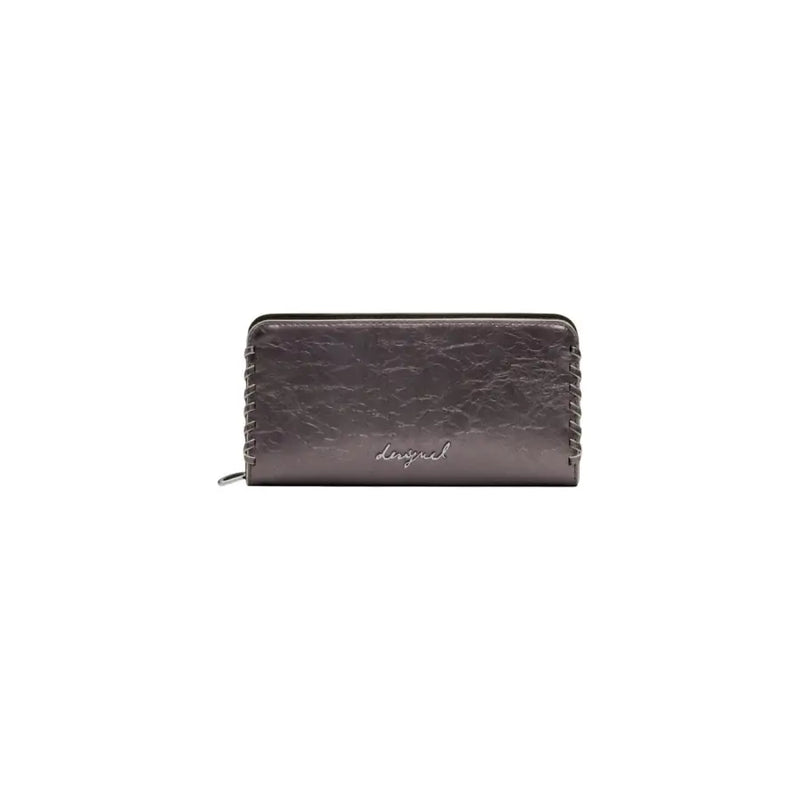 Desigual brown polyurethane women’s wallet with hook button