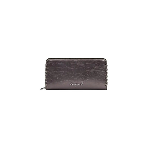 Desigual brown polyurethane women’s wallet with hook button