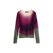 Pull Desigual pour femme en maille viscose violette avec un dégradé vibrant de violet, magenta et olive et une texture de maille douce
