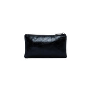 Portefeuille Desigual pour femme, pochette zippée en polyuréthane noir avec finition cuir élégante et tirette de fermeture éclair en métal argenté