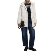 Doudoune Desigual couleur crème, matelassée et à capuche ajustable