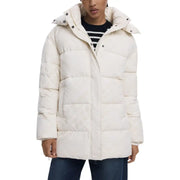 Veste matelassée blanche à capuche en polyester pour femme Desigual avec poches